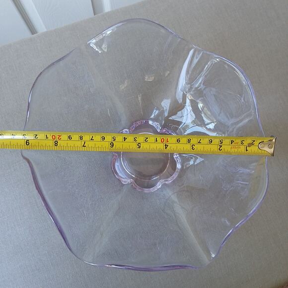 Tiffin Duncan Miller Canterbury Twilight Dawn Alexandrite Art Glass Bowl 9" VTG - Picture 6 of 9